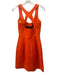 Proenza Schouler Size 0 Orange Cotton Blend Sleeveless Floral Textured Dress Orange / 0