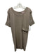 Calypso St. Barth Size XS Taupe Beige Cashmere Short Sleeve Pocket Dress Taupe Beige / XS