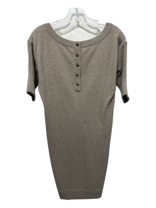 Calypso St. Barth Size XS Taupe Beige Cashmere Short Sleeve Pocket Dress Taupe Beige / XS