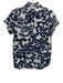 Trina Turk Size XS Blue & Navy Cotton & Rayon Short Sleeve 1/2 Button Top Blue & Navy / XS