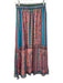 Hale Bob Size XS Pink, Blue, Green Viscose & Silk Striped All Over Print Skirt Pink, Blue, Green / XS