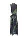 Tory Burch Size 00 Navy & Multi Cotton Maxi Stripes Wrap Buttons Dress Navy & Multi / 00