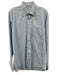 Peter Millar Size M Blue & White Cotton Grid Button Down Men's Long Sleeve Shirt Blue & White / M