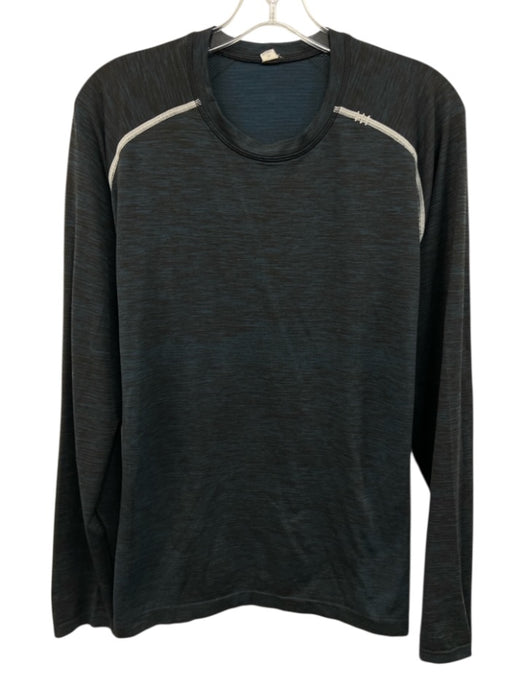 Lululemon Size L Blue & Black Heathered Athleisure Men's Long Sleeve Shirt Blue & Black / L