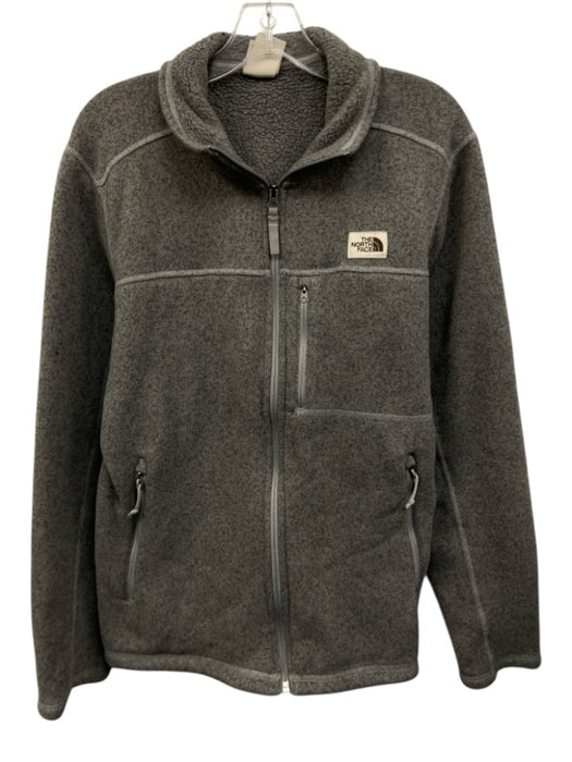 The North Face Size M Gray Polyester Solid Zipper Men's Jacket Gray / M