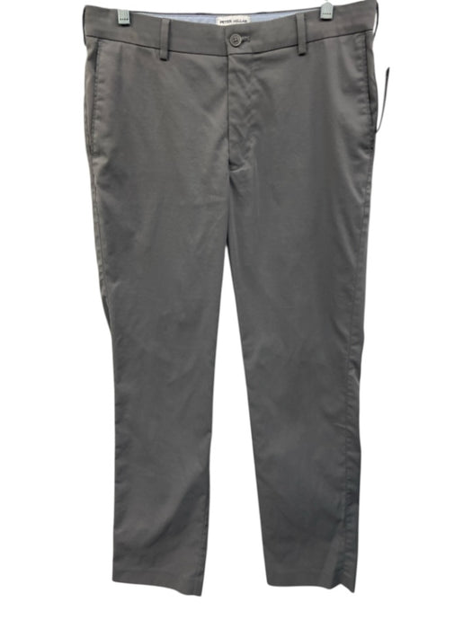 Peter Millar Size 31 Gray Polyester Solid Zip Fly Men's Pants Gray / 31