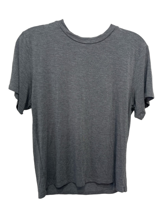 TWP Size S Grey Bamboo Short Sleeve Heathered T Shirt Top Dark Gray / S