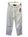 Veronica Beard Size 24 White Cotton Distressed Pockets Button Fly Jeans White / 24