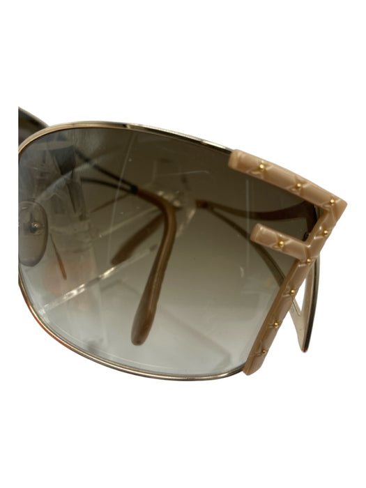 Fendi Gold Metal Case Inc. Sunglasses Gold