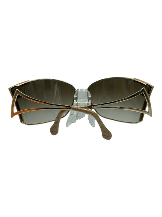 Fendi Gold Metal Case Inc. Sunglasses Gold