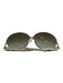 Jimmy Choo Milky White & Gold Acetate & Metal Box Inc. Sunglasses Milky White & Gold