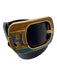 Fendi navy & gold Leather Enamel Logo Gold Buckle Belts navy & gold / Medium