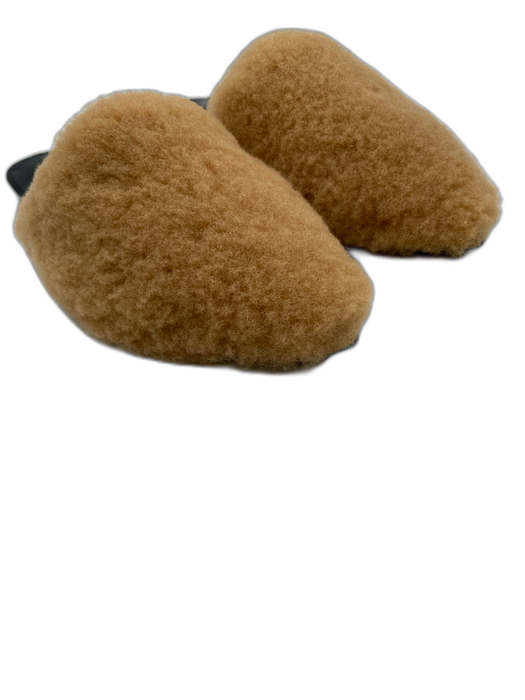 Jenni Kayne Shoe Size 36 Black & Tan leather sole Shearling Pointed Toe Flats Black & Tan / 36