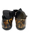 Prada Shoe Size 36 Brown & Black Patent Leather Ribbon Laces Low Top Sneakers Brown & Black / 36