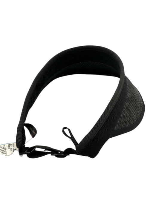 Touche' Black & Gray Paper Woven Adjustable Strap Sun Visor Hat Black & Gray / One Size