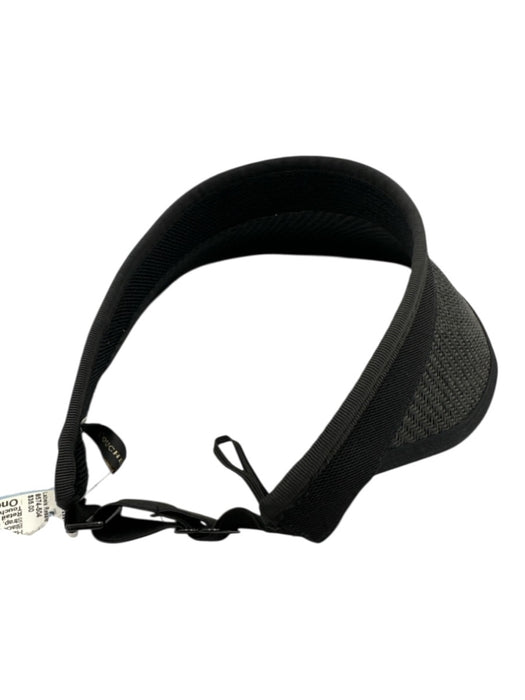 Touche' Black & Gray Paper Woven Adjustable Strap Sun Visor Hat Black & Gray / One Size