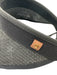 Touche' Black & Gray Paper Woven Adjustable Strap Sun Visor Hat Black & Gray / One Size