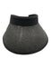 Touche' Black & Gray Paper Woven Adjustable Strap Sun Visor Hat Black & Gray / One Size