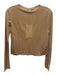 The Park Size XS Beige Lyocell Long Sleeve Buttons Semi Sheer Cardigan Beige / XS