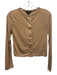 The Park Size XS Beige Lyocell Long Sleeve Buttons Semi Sheer Cardigan Beige / XS