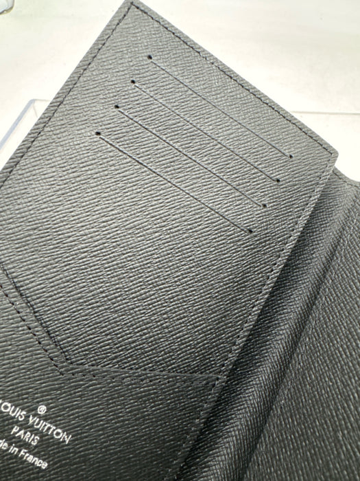 Louis Vuitton Black & Gray Leather Checkered Men's Wallet