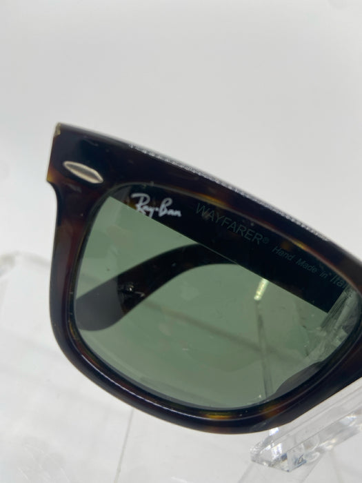 RayBan Dark Brown Acetate Tortoise Shell Rectangular Sunglasses