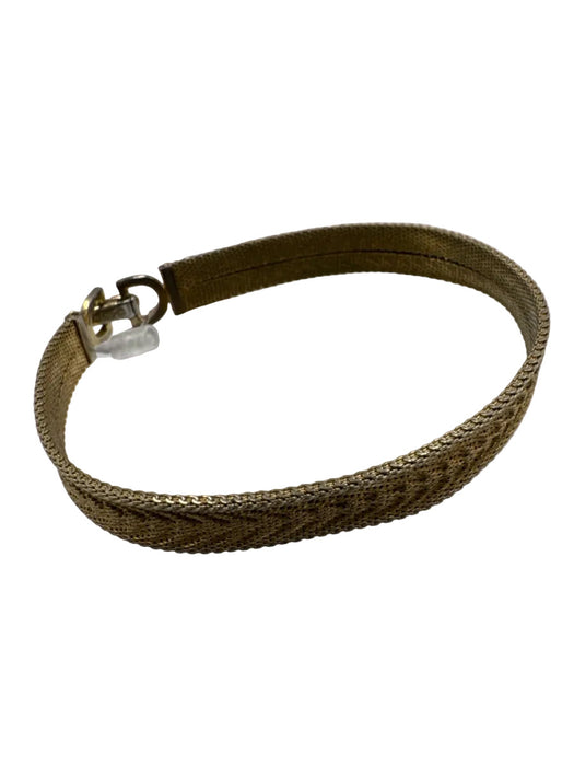 Christian Dior Gold Tone Metal Folding Clasp Costume Bracelet
