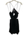 A.L.C. Size 8 Black Polyester Accordian Pleats Cut Out Satin Knee length Dress Black / 8