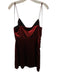 Retrofete Size M Red Poly Blend Accordian Pleats Metallic Mini V Neck Dress Red / M