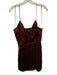 Retrofete Size M Red Poly Blend Accordian Pleats Metallic Mini V Neck Dress Red / M