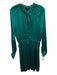 Current Air Size S Emerald Polyester Keyhole Front Long Sleeve Pleated Dress Emerald / S