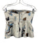 Significant Other Size 4 White, Blue & Multi Cotton Zip Back Strapless Top White, Blue & Multi / 4