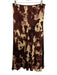 Tanya Taylor Size 6 Burgundy Multi Viscose Printed Zip Close Ruffle Hem Skirt Burgundy Multi / 6