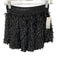 Shug! Size S Black Poly Elastic Waist Fuzzy Metallic Thread Skirt Black / S