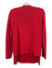 St John Size 6 Red No Fabric Tag Button Front Faux Pockets Skirt Set Red / 6