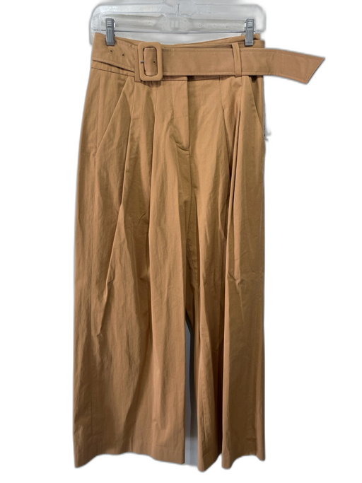 Veronica Beard Size 2 Tan Cotton Cotton Blend High Rise Pleated Front Pants Tan / 2