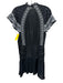 Veronica Beard Size 0 Black & White Silk & Cotton Short flutter sleeve Dress Black & White / 0