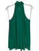 Alice + Olivia Size XS Emerald Green Polyester Sleeveless Mock Neck Flare Dress Emerald Green / XS