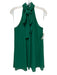 Alice + Olivia Size XS Emerald Green Polyester Sleeveless Mock Neck Flare Dress Emerald Green / XS