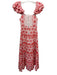 Alice + Olivia Size 2 Orange & White Cotton Off Shoulder Eyelet Floral Dress Orange & White / 2