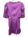 Veronica Beard Size 0 Purple Cotton Blend Short Puff Sleeve Side Cut Outs Dress Purple / 0