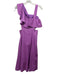 Veronica Beard Size 2 Purple Cotton One Shoulder Sleeveless Side Cut Outs Dress Purple / 2