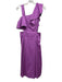 Veronica Beard Size 2 Purple Cotton One Shoulder Sleeveless Side Cut Outs Dress Purple / 2