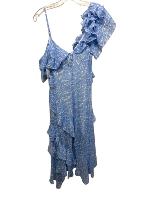 Tanya Taylor Size 0 Light blue & white Silk Blend Spaghetti Strap Spotted Dress Light blue & white / 0