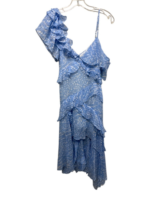 Tanya Taylor Size 0 Light blue & white Silk Blend Spaghetti Strap Spotted Dress Light blue & white / 0