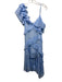 Tanya Taylor Size 0 Light blue & white Silk Blend Spaghetti Strap Spotted Dress Light blue & white / 0