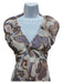 Alexis Size XS Rose Gold & Blue Polyester Metallic Thread Paisley & Floral Dress Rose Gold & Blue / XS