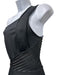 David Koma Size 8 Black Polyester Blend Sleeveless One Shoulder Lace Detail Gown Black / 8