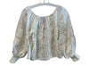 Alice & Olivia Size XS Ivory Cotton Half Puff Sleeve Cropped Lace Top Ivory / XS