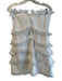 Alexis Size XS White Polyester & Cotton Strapless Back Zip Fringe Detail Dress White / XS